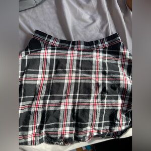 Forever 21 Black and Red Plaid Mini Skirt
